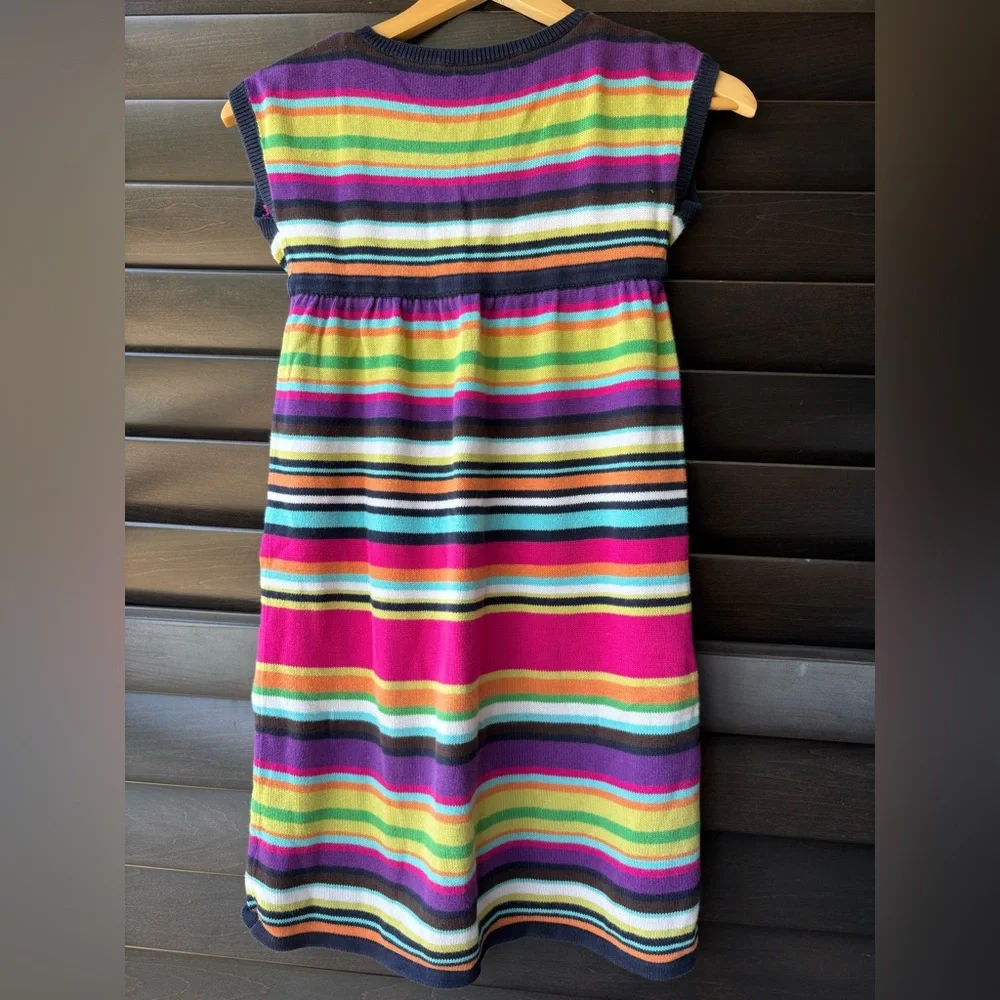 Gap Kids Girls Size 10 Cotton Stripe Knit Colorful Sweater Dress
